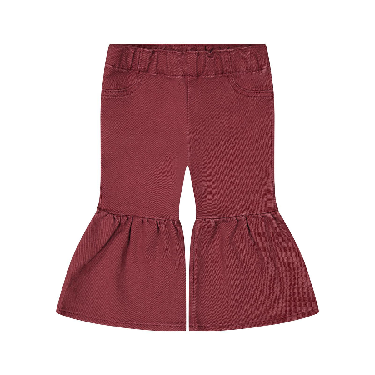 Wrangler® Baby Girls Pull Up Flare Jean - Burgundy