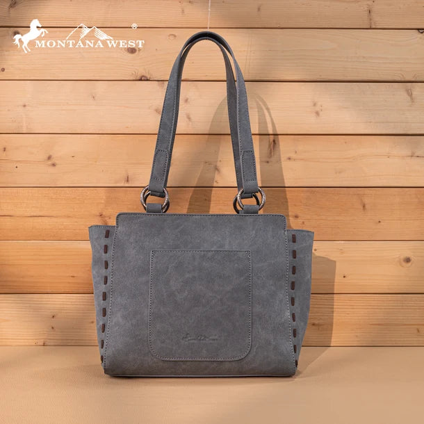 Montana West Embroidered Tote Bag - Jean