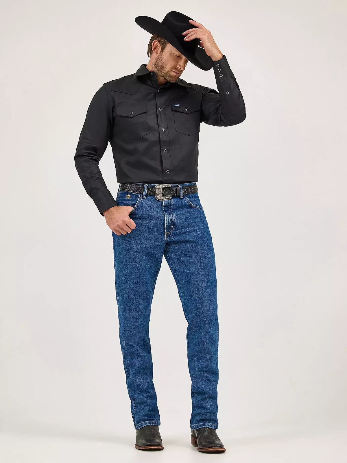 Men's Wrangler® George Strait Cowboy Cut® Relaxed - heavyweight stone denim