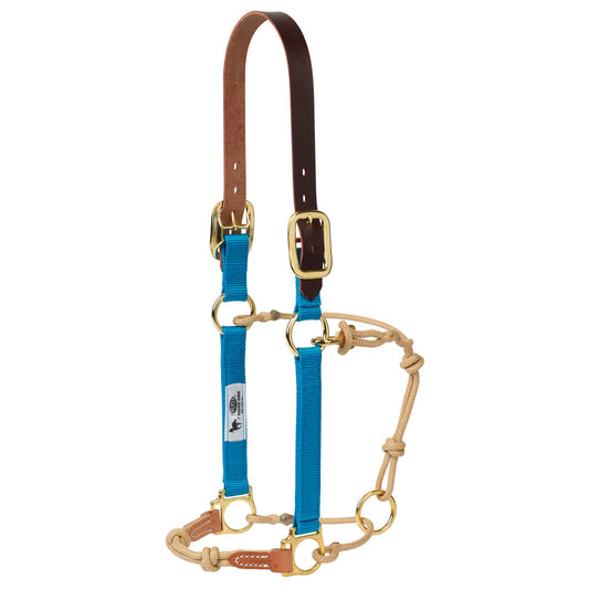 Kalley Krickeberg Breakaway Horseman's Halter, Nylon, Leather & Rope Combination Horse Halter