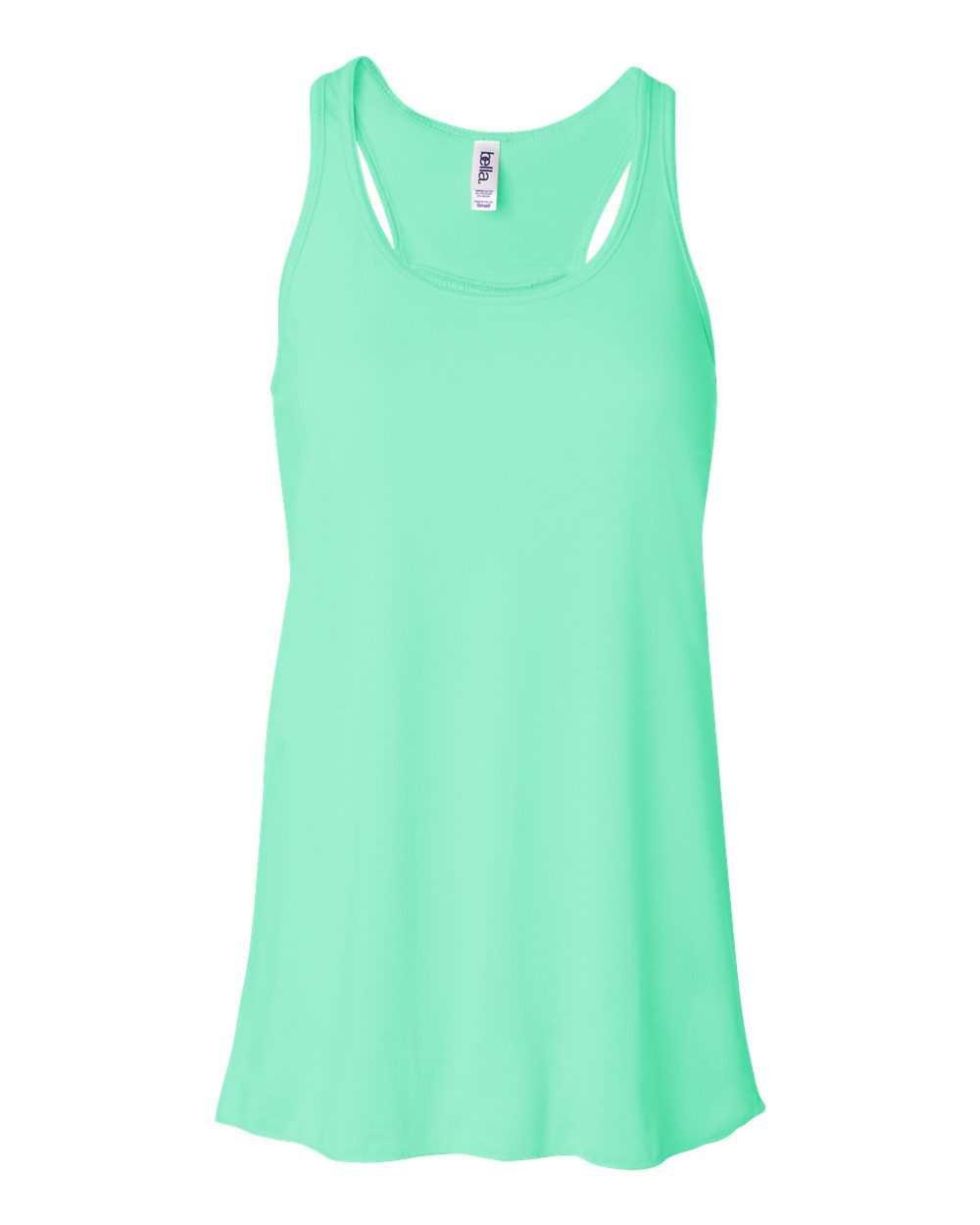 Momma Zś  FLOWY Racerback Tank - Mint w/ White