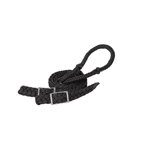 CLEARANCE - Weaver Braided Nylon Barrel Reins - Black