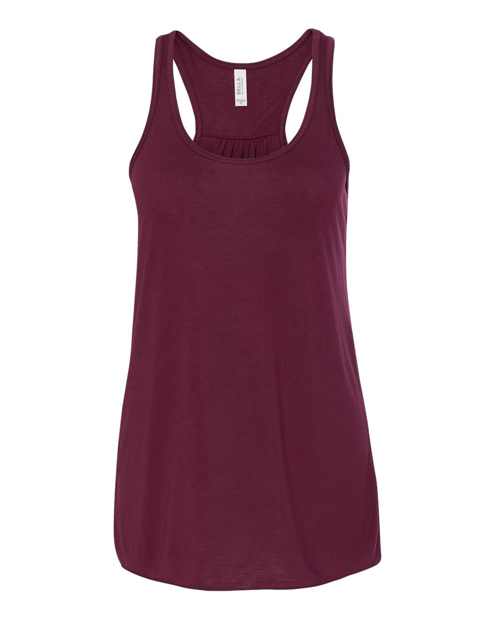 Momma Zś  FLOWY Racerback Tank - Maroon w/ White