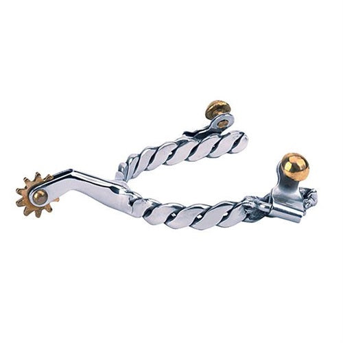Weaver - Mens Roping Rowel Spurs with Twisted Band