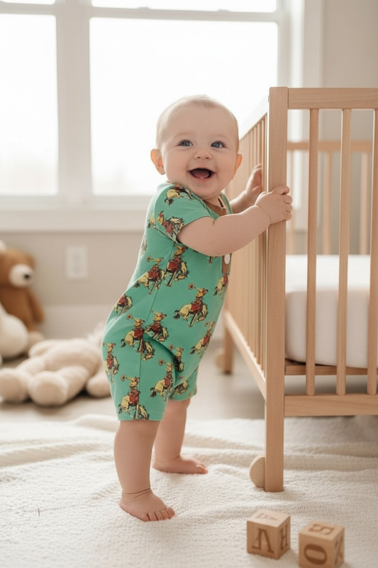 Baby Boy "Bronc Rider" Romper