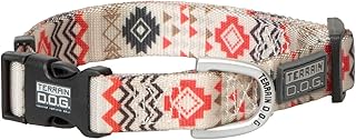 Terrain DOG Premium Patterned Snap-N-Go Adjustable Dog Collar - Crimson Aztec