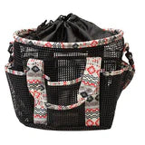 Mesh Grooming Bag- Crimson Aztec