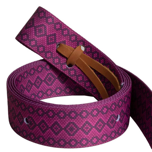 Mustang Manufacturing Nylon Cinch Strap (Patterned) - CLEARANCE - Raspberry Snake Pattern