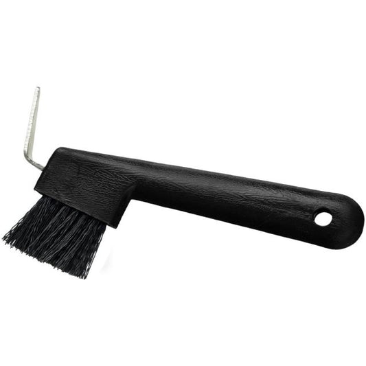 Tough 1 Hoof Pick Brush Combination - Black - CLEARANCE