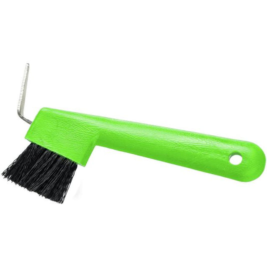 Tough 1 Hoof Pick Brush Combination - Lime - CLEARANCE