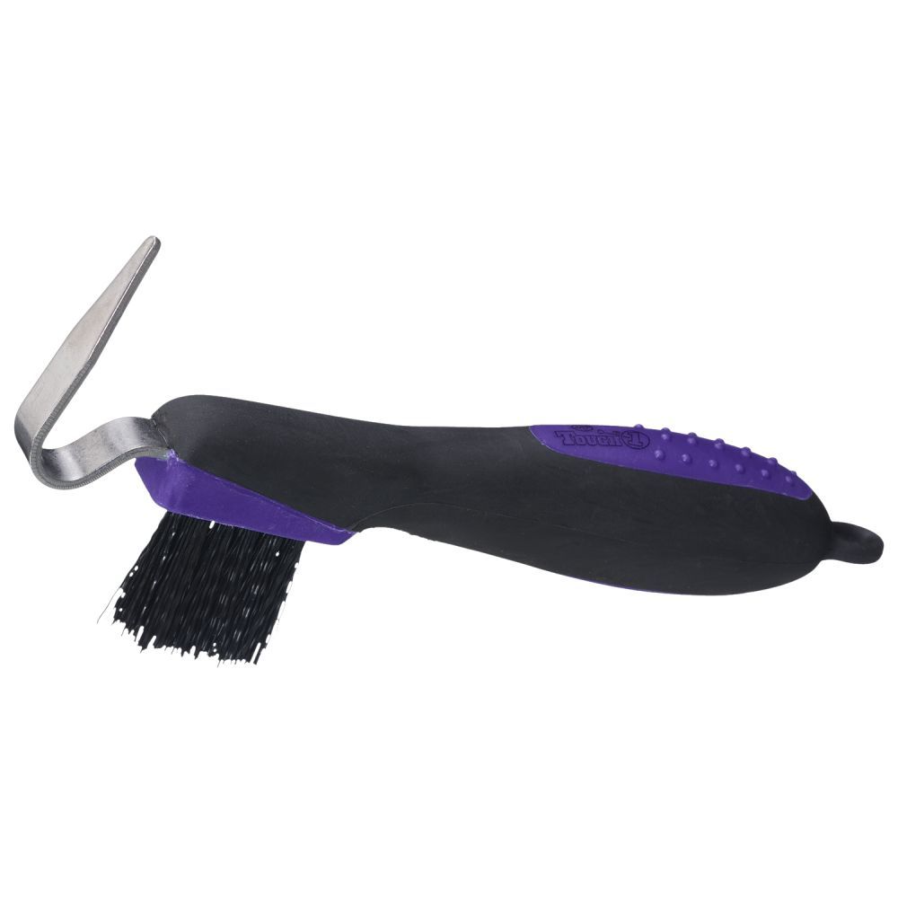 Tough 1 Great Grip Hoof Pick Brush - Purple