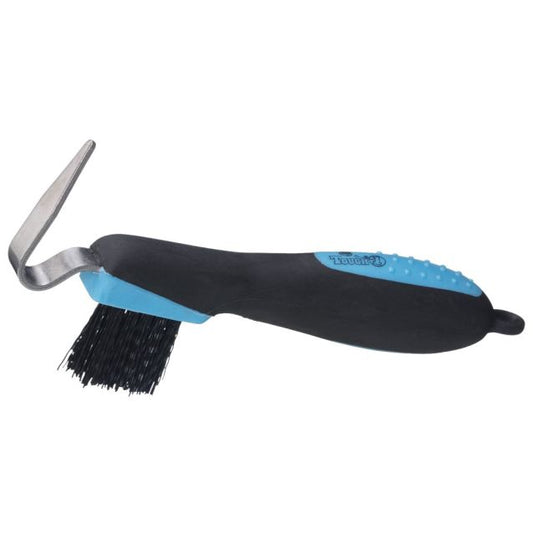 Tough 1 Great Grip Hoof Pick Brush - Turquoise
