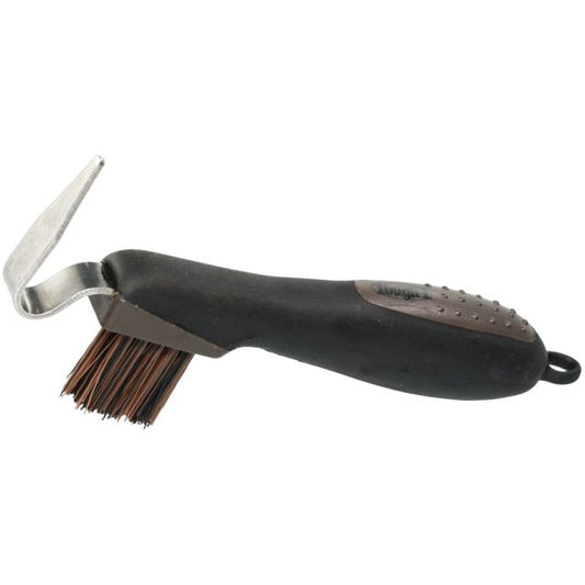 Tough 1 Great Grip Hoof Pick Brush - Brown