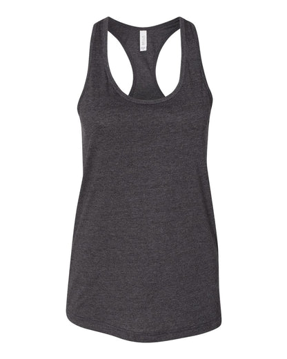 Momma Z´s Jersey Racerback Tank Top - Dark Grey Heather w/ White