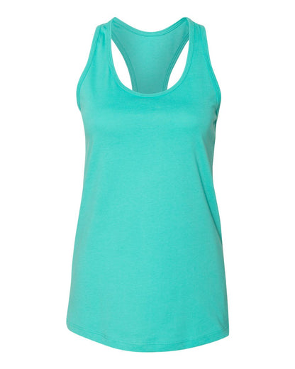 Momma Z´s Jersey Racerback Tank Top - Teal w/ White