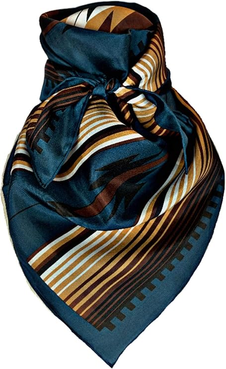 Wyoming Traders Wild Rags (34.5 x 34.5 in) - AZTEC- Teal/Tan