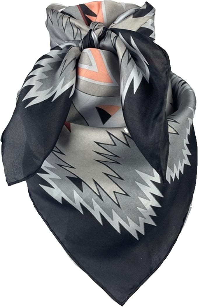 Wyoming Traders Wild Rags (34.5 x 34.5 in) - SOUTHWEST DESIGNS - Silver Peach