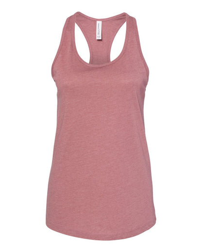 Momma Z´s Jersey Racerback Tank Top - Heather Mauve w/ White