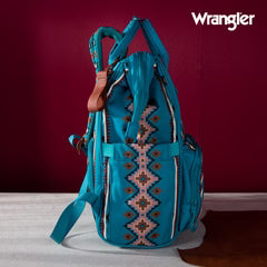 Wrangler Aztec Printed Callie Backpack - Turquoise