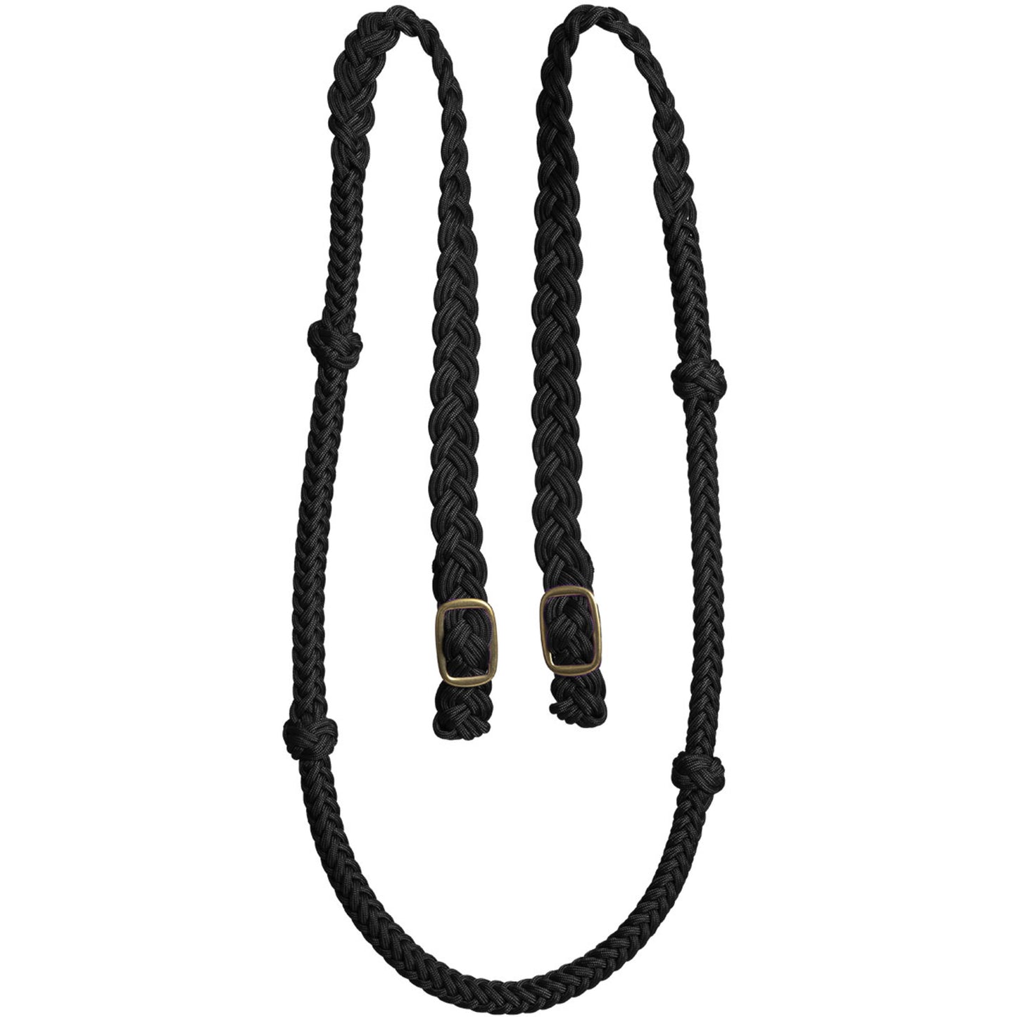 Mustang  Manufacturing Cable Knotted Nylon  Barrel Rein - BLACK