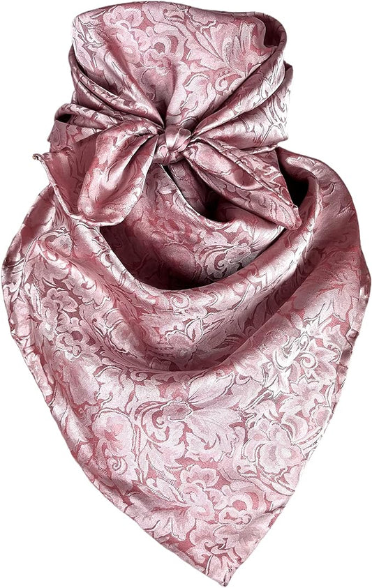 Wyoming Traders Wild Rags (34.5 x 34.5 in) - CLEARANCE - Baroque Jacquard Blush