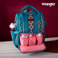 Wrangler Aztec Printed Callie Backpack - Turquoise