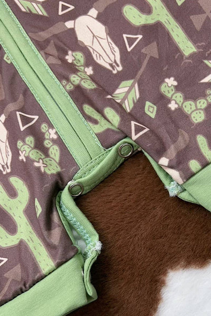 Baby Boy ¨Cactus & Bull Skull¨ Romper