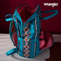 Wrangler Aztec Printed Callie Backpack - Turquoise