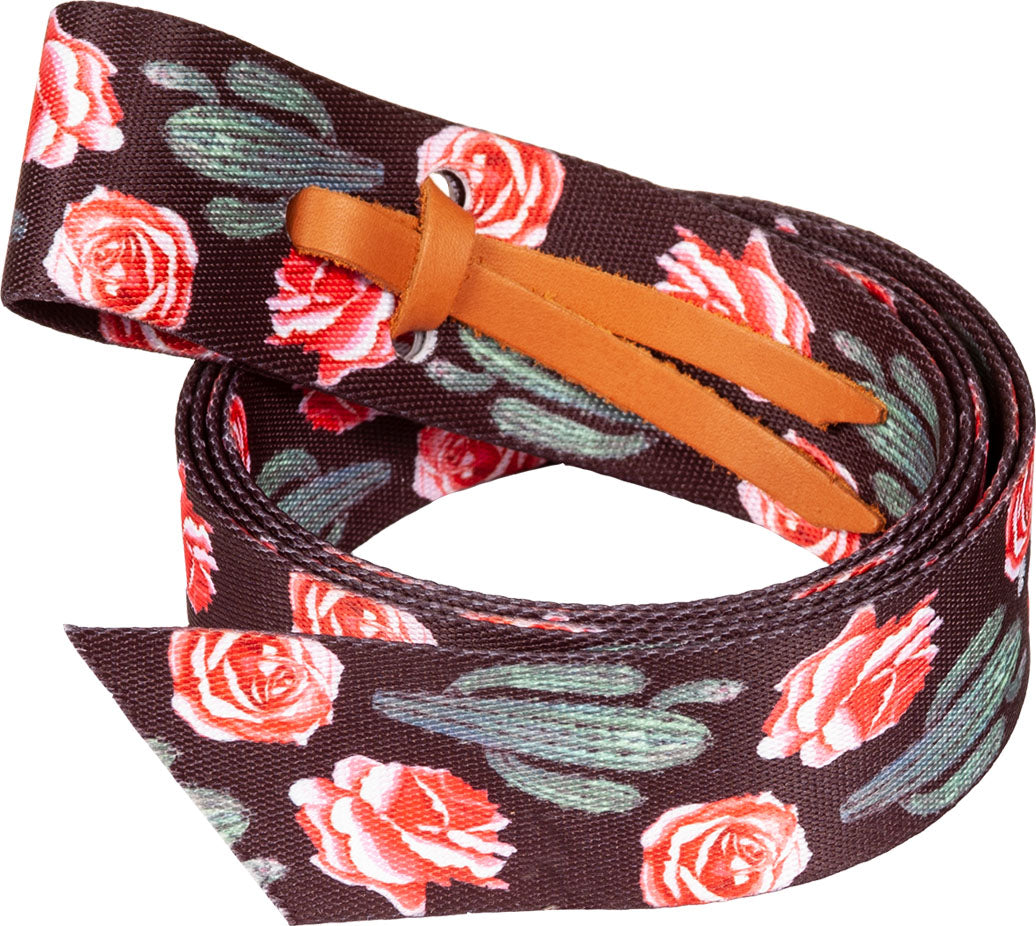 Mustang Manufacturing Nylon Cinch Strap - Patterned - Cactus Rose