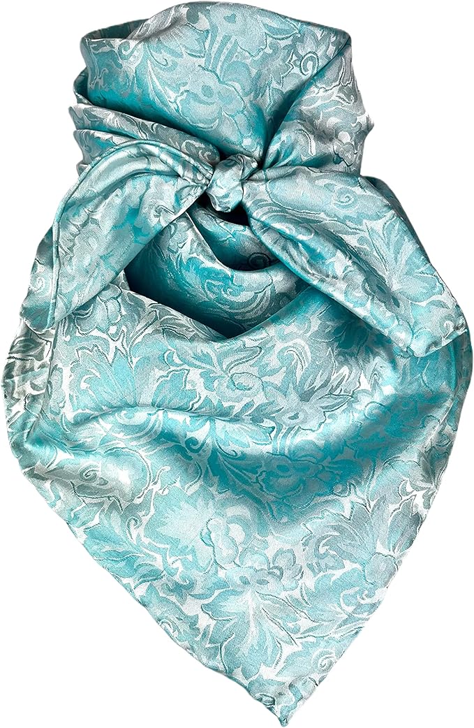 Wyoming Traders Wild Rags (34.5 x 34.5 in) - CLEARANCE - Baroque Jacquard Ice