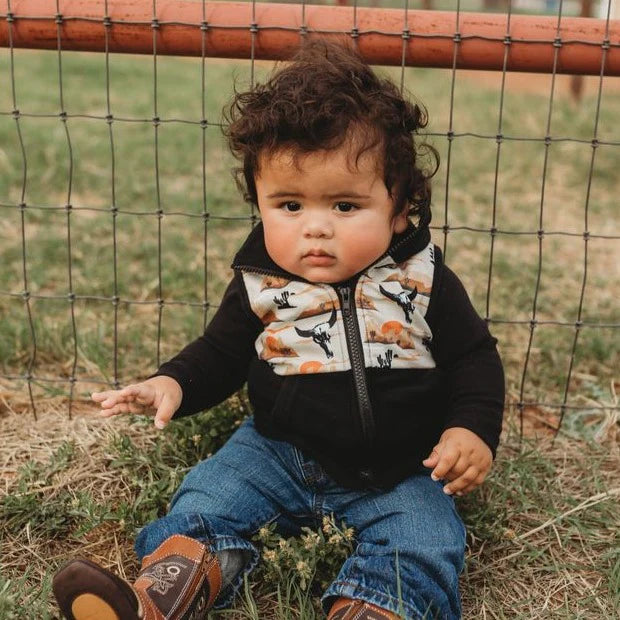 CLEARANCE - Shea Baby Boy Desert Sky Fleece Vest