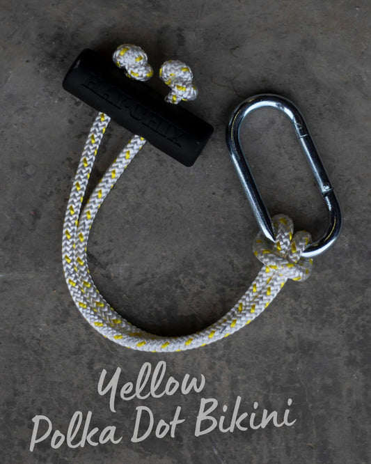 Hay Chix  Bucket Strap - Yellow Polka Dot Bikini
