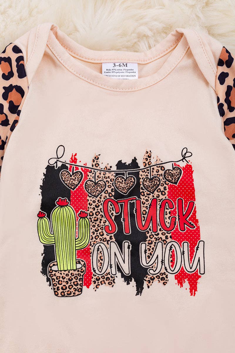 Baby Girl 🌸Stuck On You" Romper