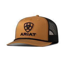 Ariat Snap Back Cap R112 SnapBack 3D Embroidered Logo Tan