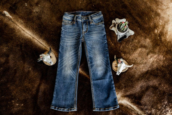 CC Western Toddler Girls Bootcut Jean Medium Wash