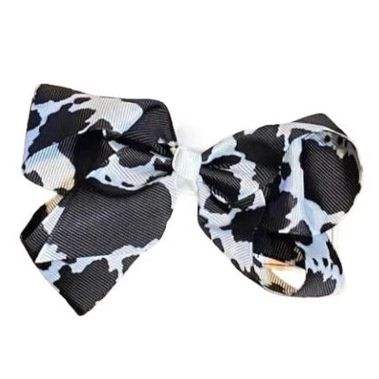 CLEARANCE - Shea Baby - Girls - Black Cowprint Bow