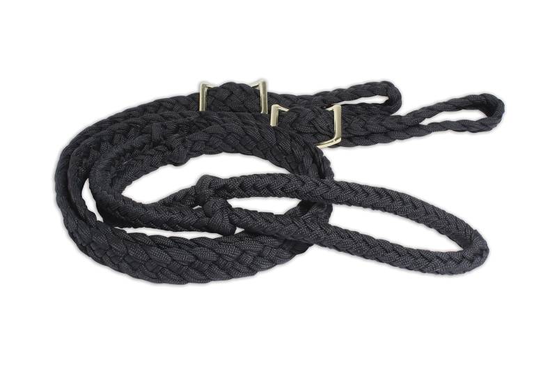 Professional Choice Braided Barrel Reins - Black