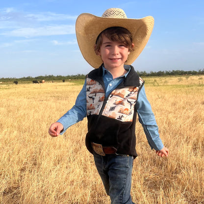 CLEARANCE - Shea Kids Boy Desert Sky Fleece Vest