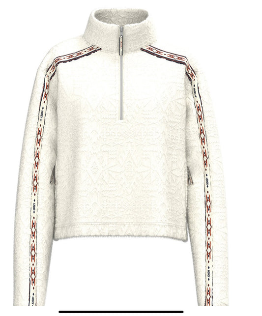 Women’s  MIA White Crop Fleece Pullover