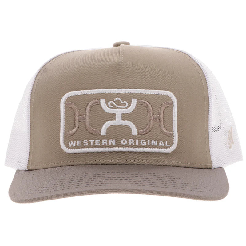 Hooey - "Loop" Hat Tan & White w/ Rectangle Patch