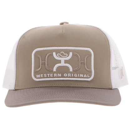 Hooey - "Loop" Hat Tan & White w/ Rectangle Patch