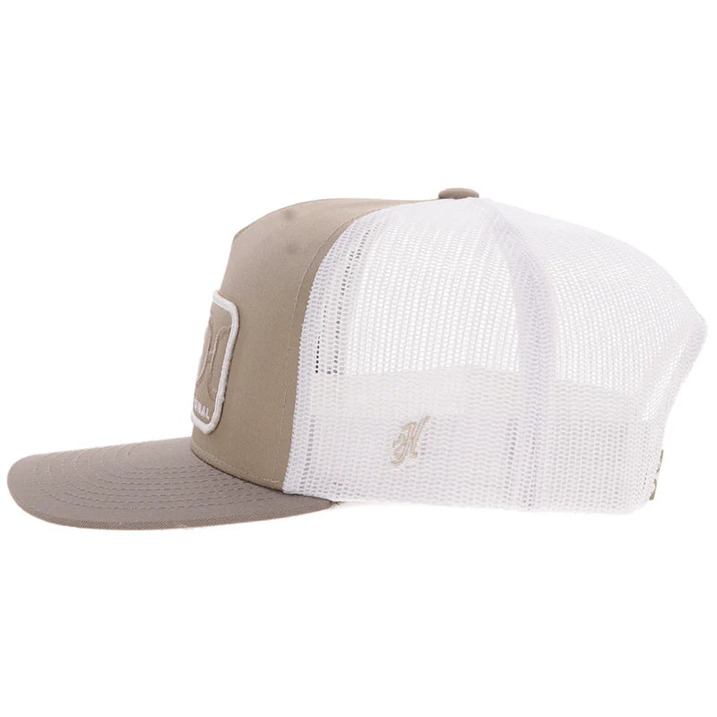 Hooey - "Loop" Hat Tan & White w/ Rectangle Patch