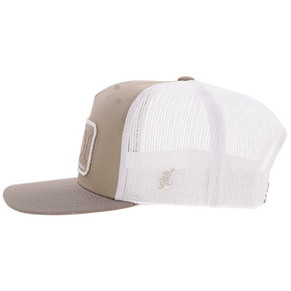 Hooey - "Loop" Hat Tan & White w/ Rectangle Patch
