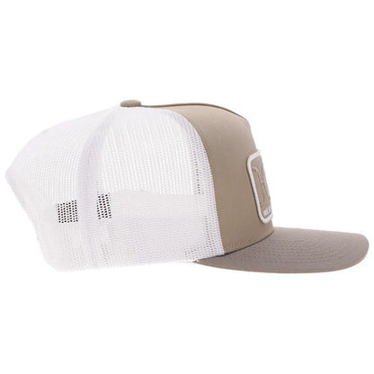 Hooey - "Loop" Hat Tan & White w/ Rectangle Patch