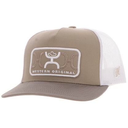 Hooey - "Loop" Hat Tan & White w/ Rectangle Patch