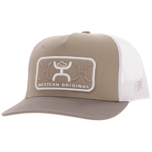Hooey - "Loop" Hat Tan & White w/ Rectangle Patch