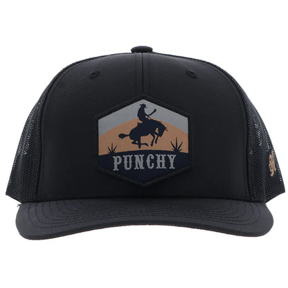 Hooey - "Ranchero" Punchy Hat Black w/Multi Color Patch