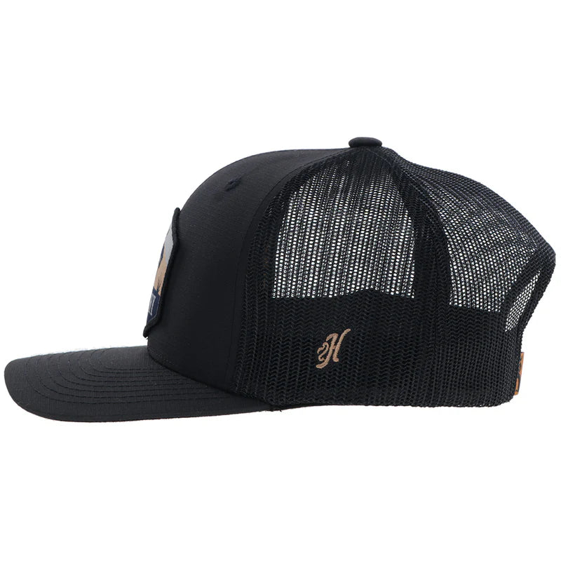 Hooey - "Ranchero" Punchy Hat Black w/Multi Color Patch
