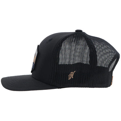 Hooey - "Ranchero" Punchy Hat Black w/Multi Color Patch