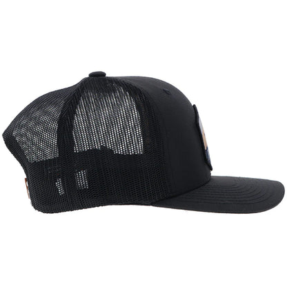 Hooey - "Ranchero" Punchy Hat Black w/Multi Color Patch